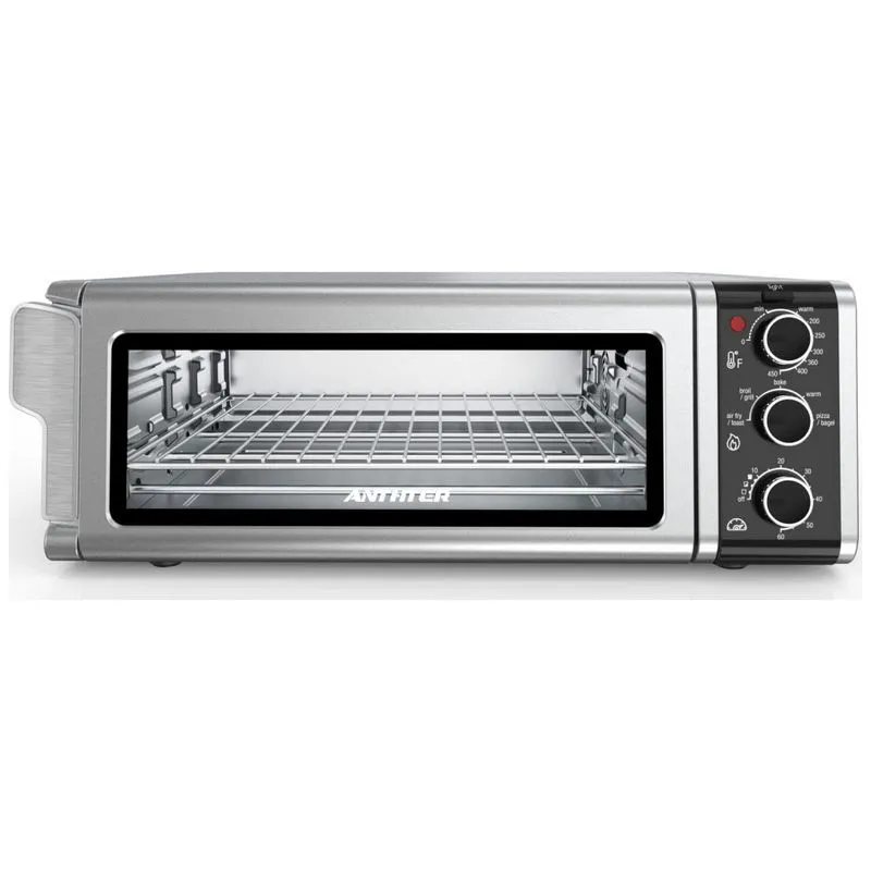 Airfryer E Forno Eletrico De Bancada Com Desligamento Automatico E Temporizador 1800w, 110v, Anthter, Prateado