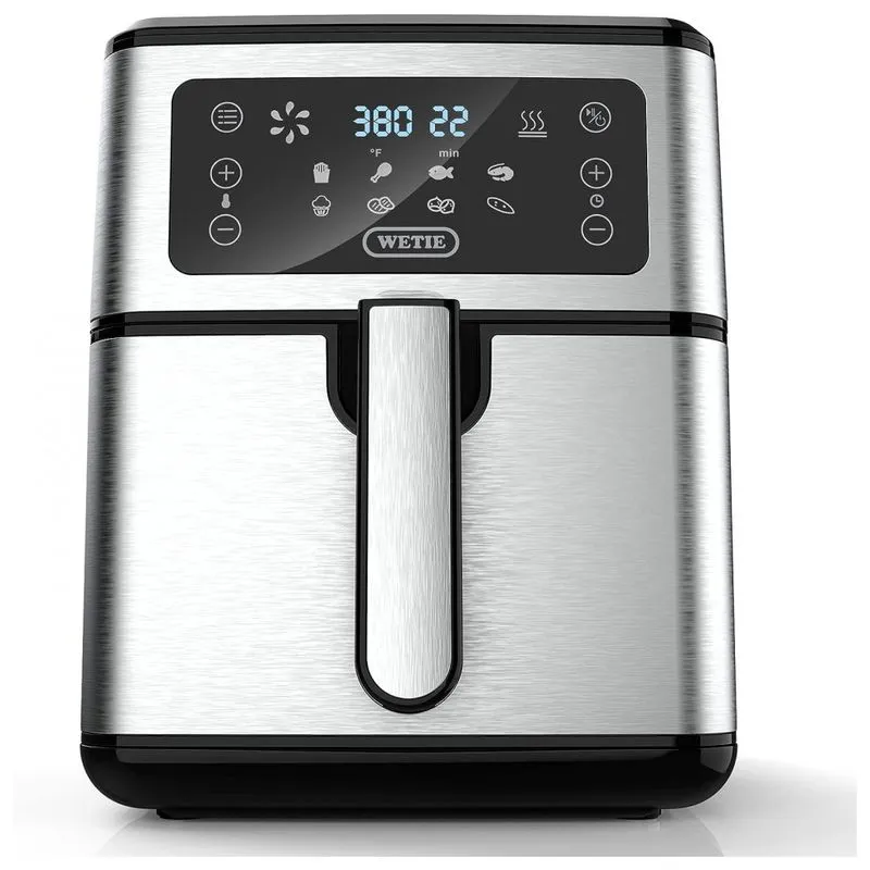 Fritadeira Elétrica Airfryer 7.5l Com Painel Digital E Livro De Receitas, 1700w, Branca, 110v, Wetie, Branco