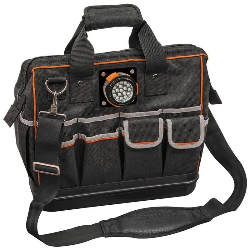 Bolsa De Ferramentas Organizadora Com Compartimentos, Klein Tools 55431, Preto