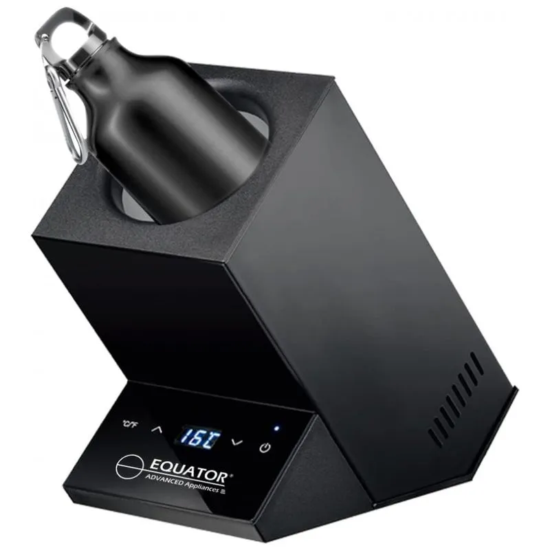 Porta Garrafa Termico Profissional Para Vinho Com Tela Lcd, Cor, Equator Wr001, Preto
