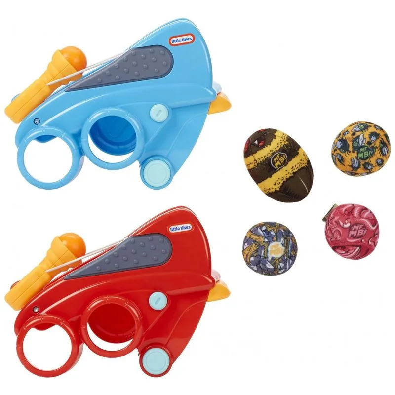 Lancador De Pulso Com 4 Bolas E 2 Lancadores Para Criancas Acima De 3 Anos, Little Tikes 656712, Azul