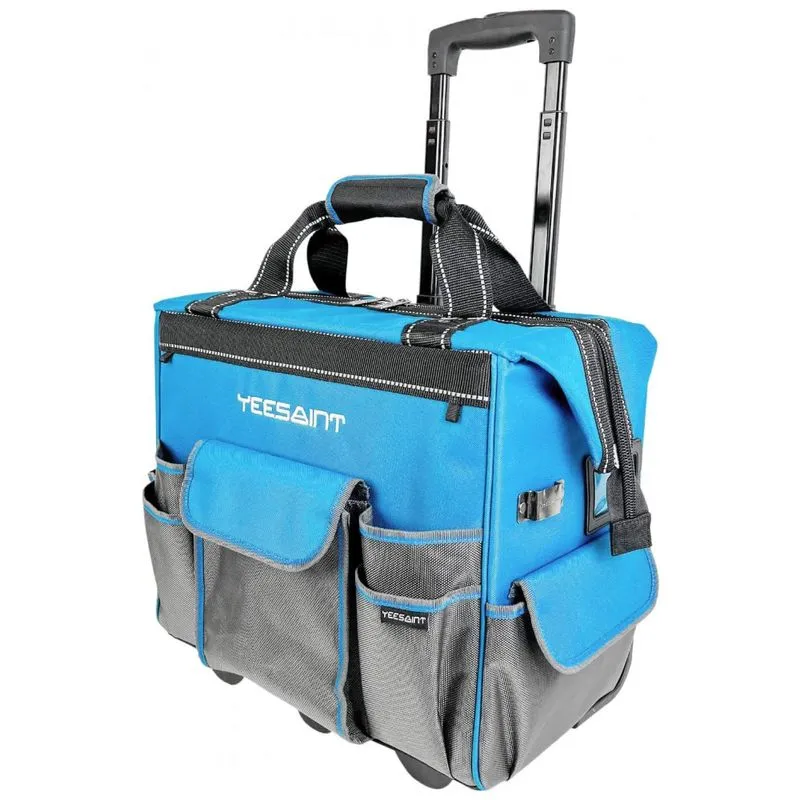 Bolsa De Ferramentas Organizadora Com Rodas E Compartimentos, Yeesaint Ysgj0012 F1, Azul