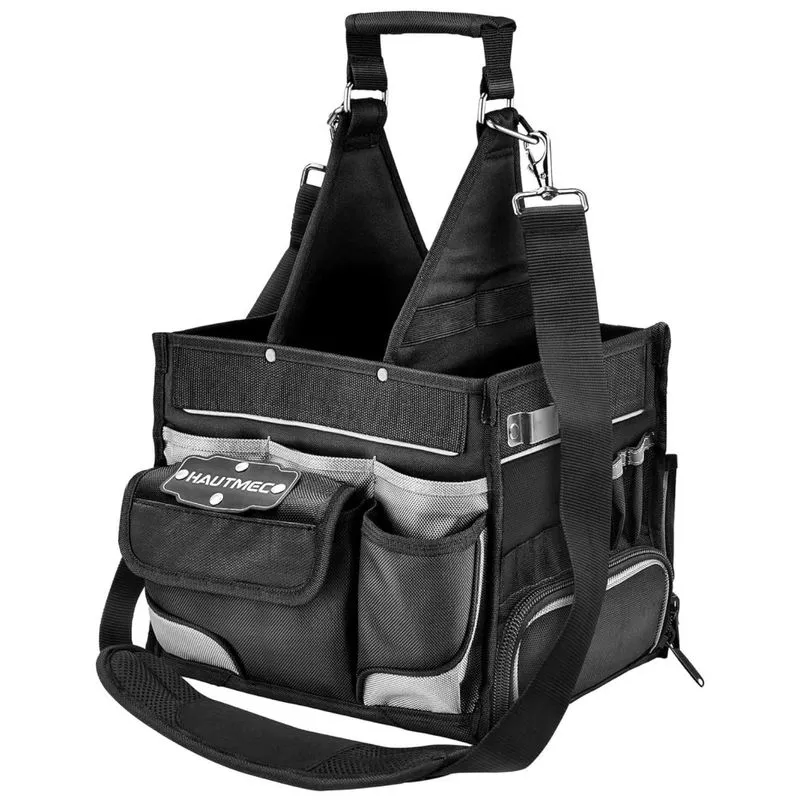 Bolsa De Ferramentas Organizadora Com 37 Compartimentos, Hautmec Ht0174 Tb, Preto