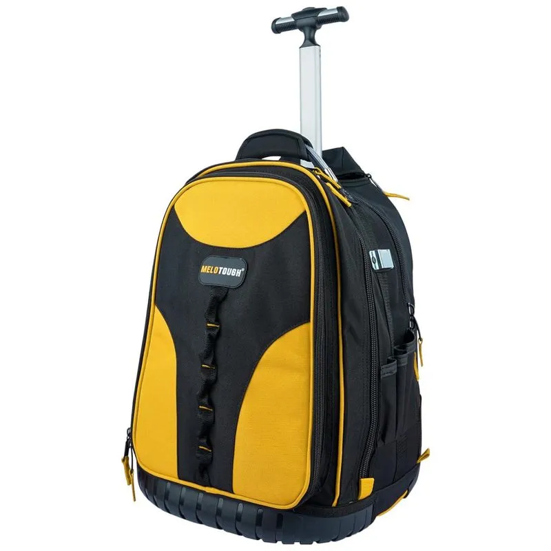 Bolsa De Ferramentas Organizadora Com Rodas E Compartimentos, Amarela, Melotough Rolling Tool Bag, Amarelo