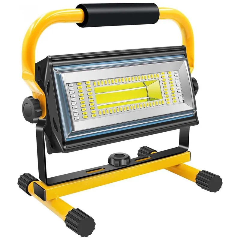 Luz De Trabalho Portatil 7000 Lumens 100w Recarregavel Usb A Prova D Ipx5, Tresda Tkk098, Amarelo