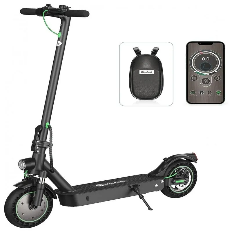 Patinete Elétrico Dobrável Para Adultos Até 30 Km Por Hora, 350w, Isinwheel, Vermelho