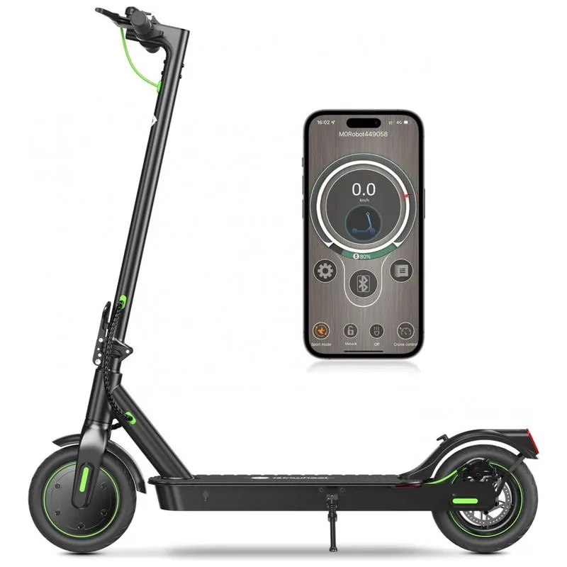 Patinete Eletrico Dobravel Para Adultos Ate 35 Km Por Hora, Com Suspensao Traseira, 500w, Isinwheel, Preto