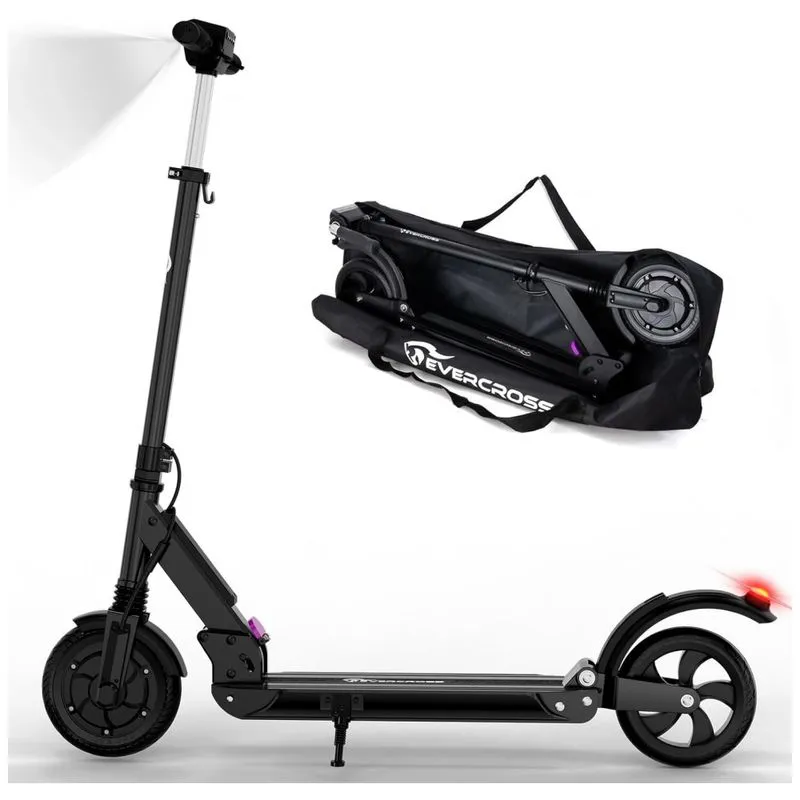 Patinete Eletrico Dobravel Para Adultos Ate 32 Km Por Hora, Com 3 Velocidades, 350w, Evercross Ev08e, Cinza