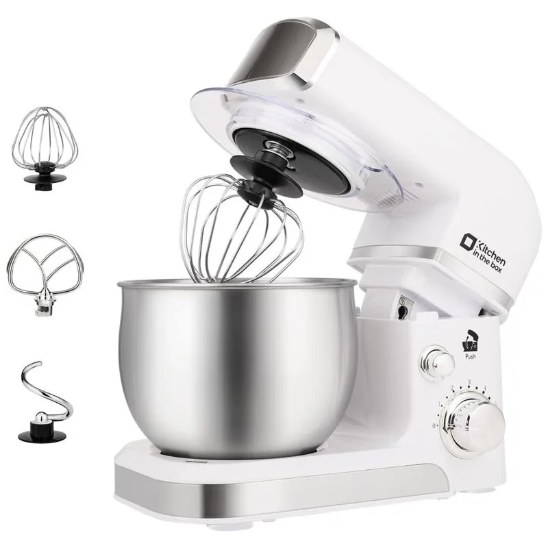 Batedeira Elétrica De Bancada 3 Litros Com 6 Velocidades 300w Branca, 110v, Kitchen In The Box, Branco