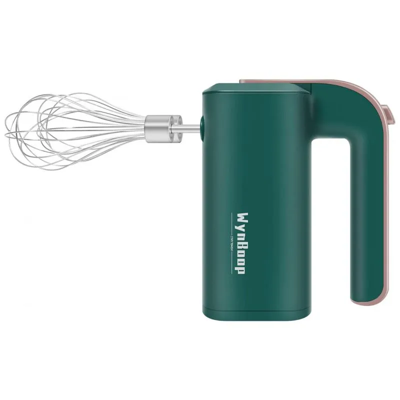 Batedeira De Mao Eletrica Com 3 Velocidades E Carregamento Usb, 110v, Wynboop, Verde