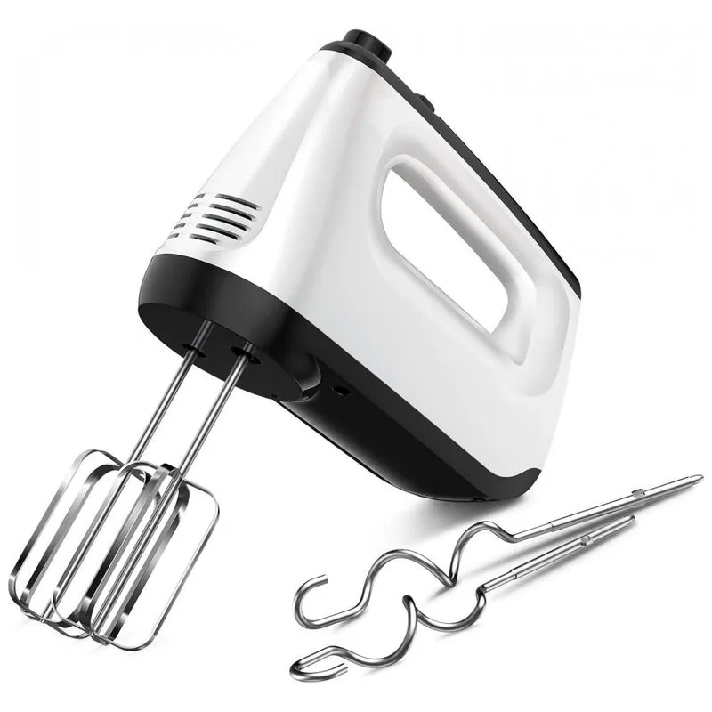 Batedeira De Mao Eletrica Pinvos Com 6 Velocidades E 3 Acessorios 250w Branca, 110v, Vecuni Hm9111, Branco