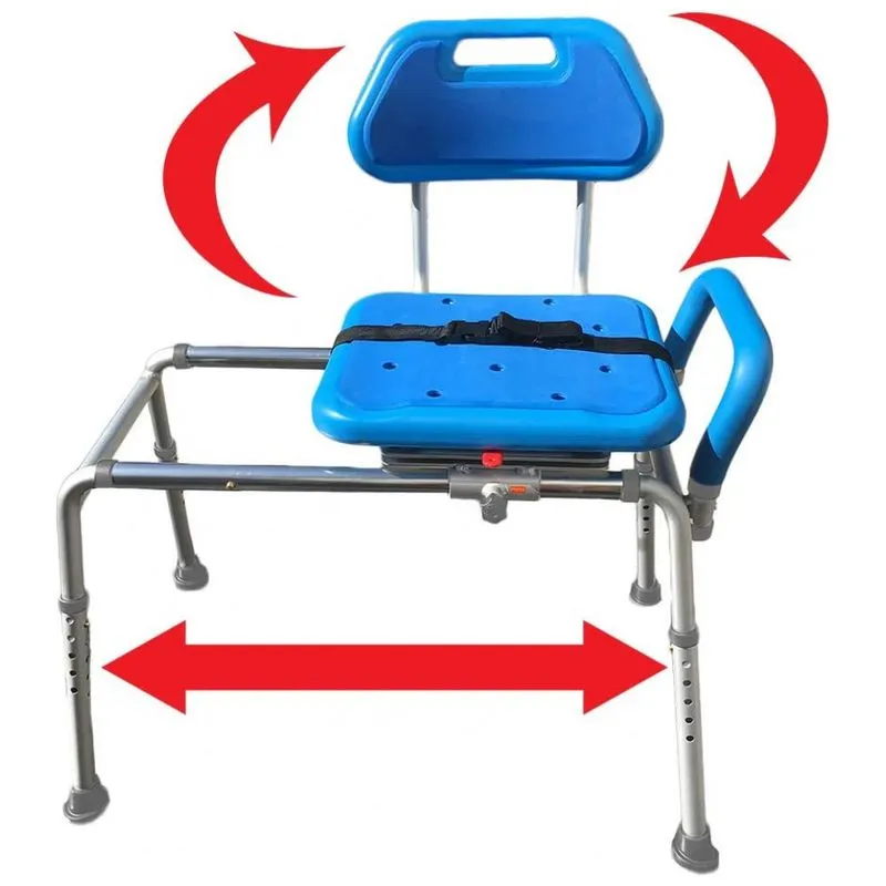 Cadeira De Banho Movel Para Idosos E Adultos, Ate 150 Quilos, Platinum Health, Azul
