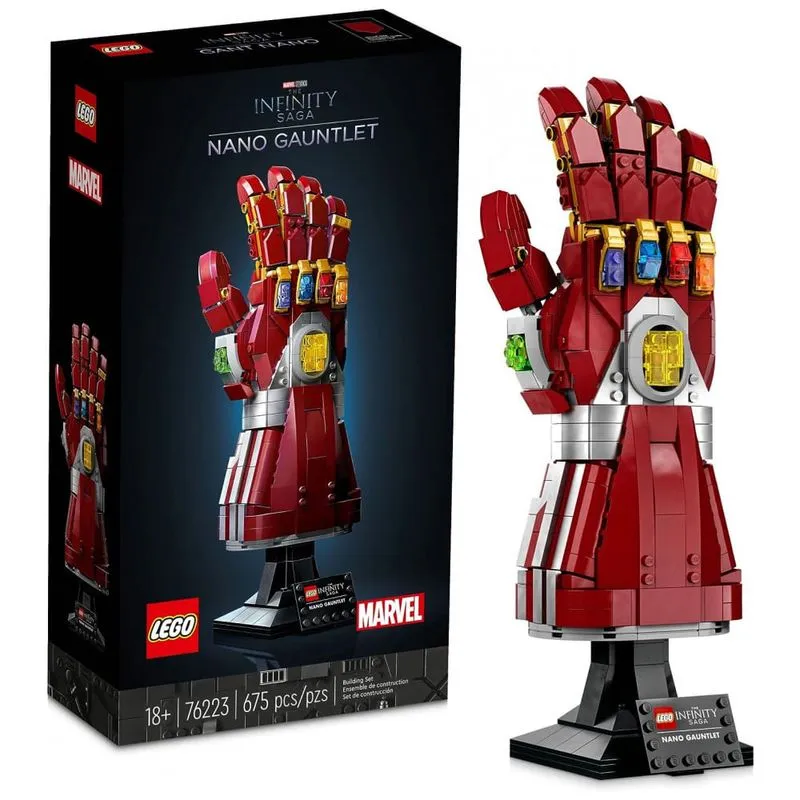 Kit de Construção Marvel Mão de Tanos, 680 Peças, LEGO 6378961, Vermelho 110v