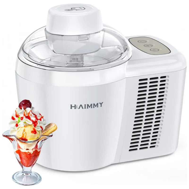 Sorveteira Automatica 700 Ml Com 2 Modos Branca, 110v, Haimmy Icm 700v, Branco
