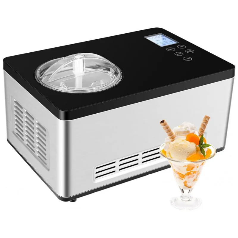 Sorveteira Automatica 2 Litros Com Tela Lcd, 110v, Costway 23604 Cype, Cinza