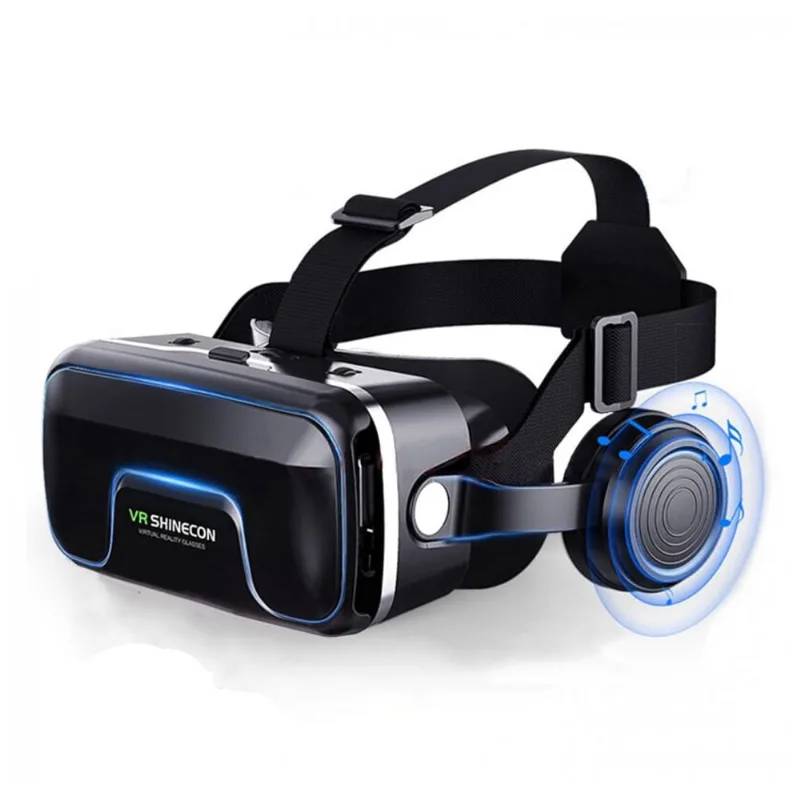 Oculos Realidade Virtual Com Fone De Ouvido E Controle, Tsanglight Vr Headset With Headphones, Preto