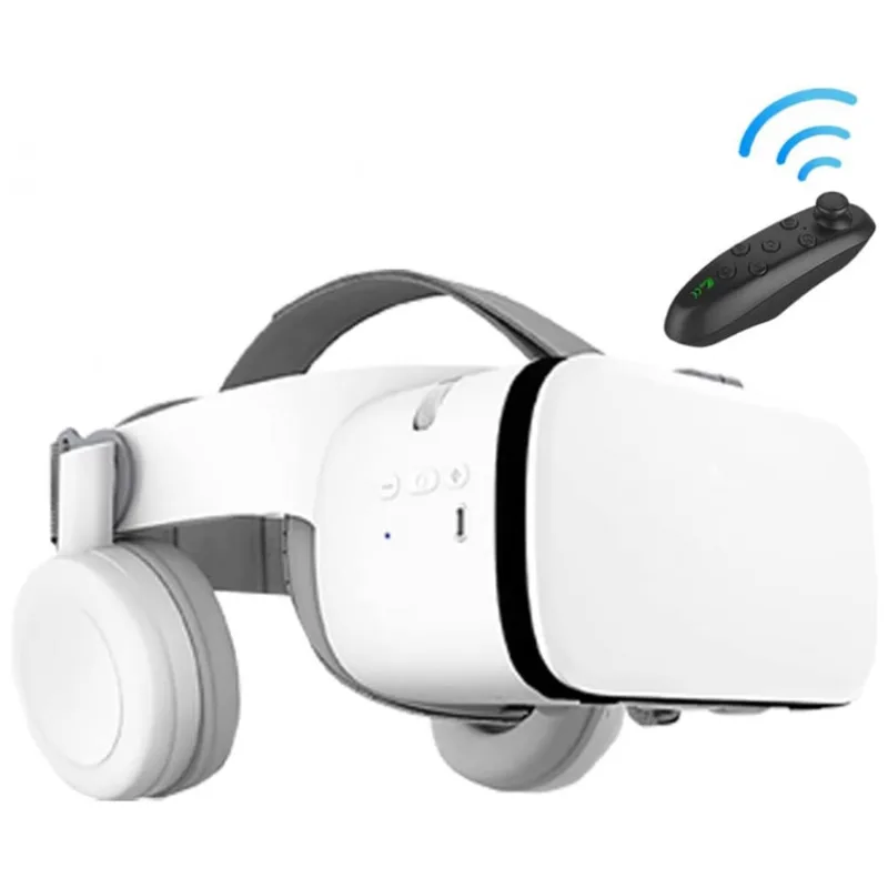 Oculos Vr Realidade Virtual 3d Com Fone De Ouvido E Controle, Ayangrise, Branco