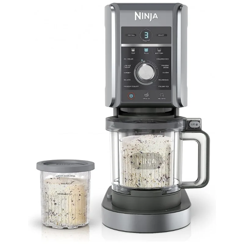 Sorveteira Automatica Com 11 Programas, 110v, Ninja Nc501, Cinza