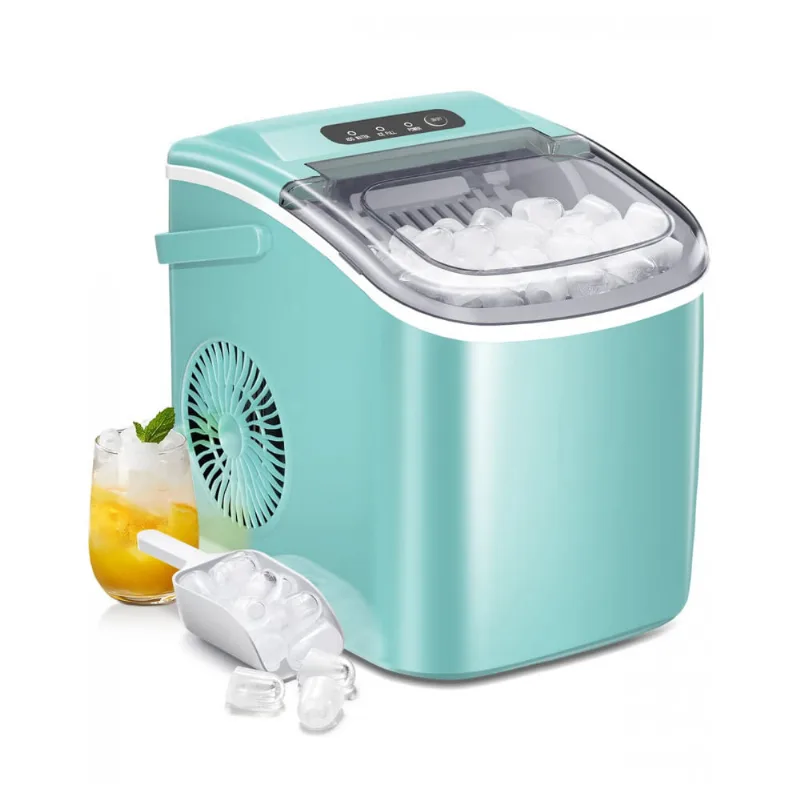Maquina De Gelo Ate 11 Kg Em 24h Portatil, 110v, Aglucky, Verde