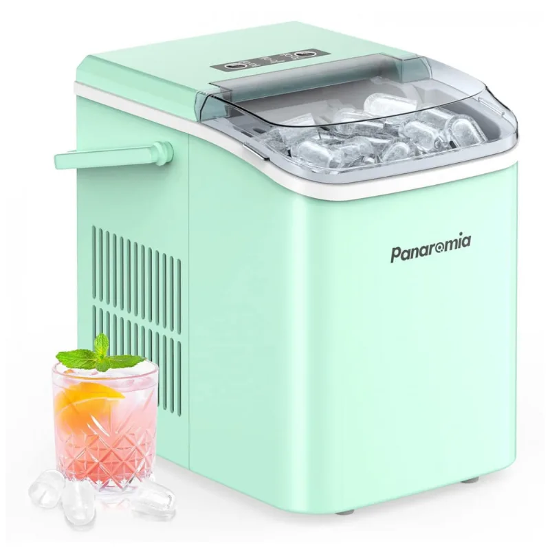 Maquina De Gelo Ate 12 Kg Em 24h Portatil, 105w, 110v, Panaromia, Verde