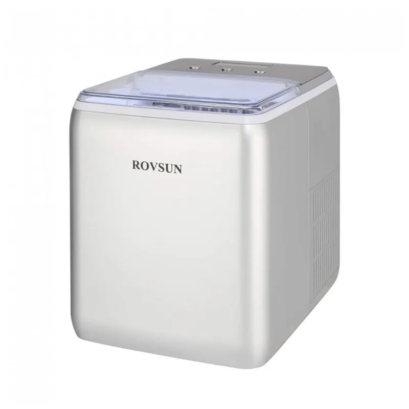 Máquina De Gelo Até 19 Kg Em 24h Portátil, 120w, 110v, Rovsun, Prateado