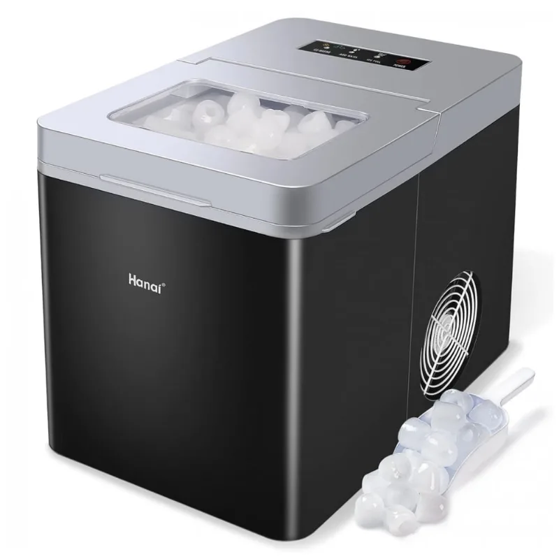 Maquina De Gelo Ate 14 Kg Em 24h Portatil, 110w, 110v, Wanai, Preto