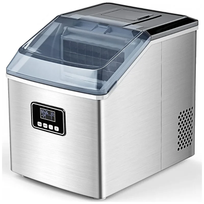 Maquina De Gelo Ate 18 Kg Em 24h Portatil, 115w, 110v, Free Village, Prateado