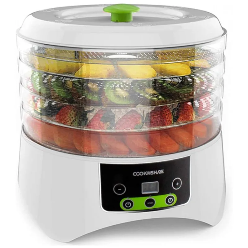 Desidratador De Alimentos Com 4 Bandejas E Controle Digital 400w, Branca, 110v, Cooks Club Usa, Branco