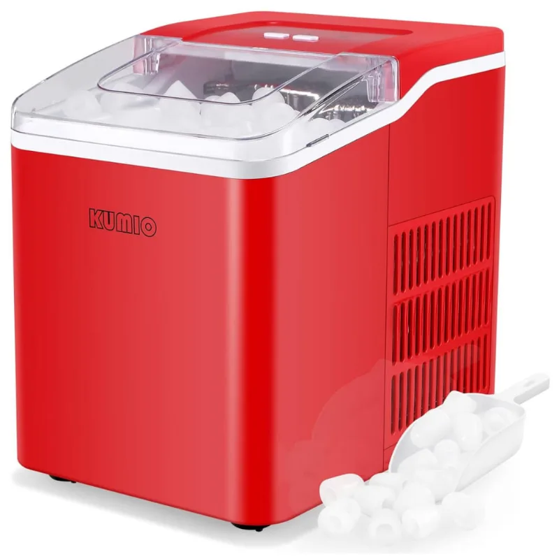 Máquina De Gelo Até 11 Kg Em 24h Portátil, 110v, Kumio, Vermelho