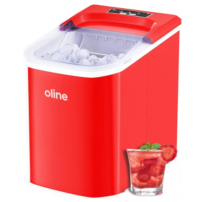 Maquina De Gelo Ate 11 Kg Em 24h Portatil, 110v, Oline, Vermelho