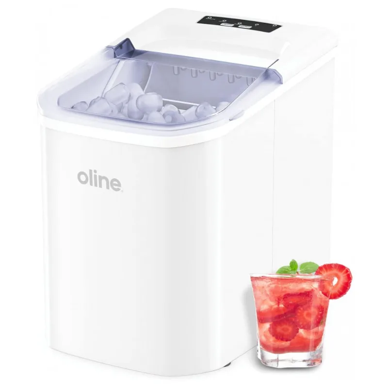 Maquina De Gelo Ate 11 Kg Em 24h Portatil, Branca, 110v, Oline, Branco