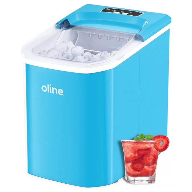 Máquina De Gelo Até 11 Kg Em 24h Portátil, 110v, Oline, Azul
