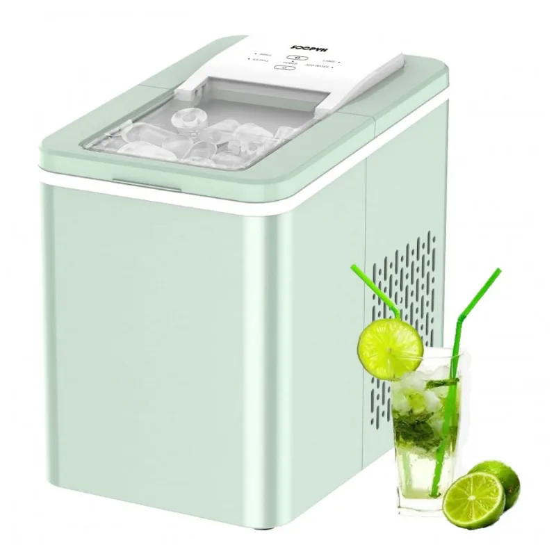 Maquina De Gelo Ic1209 Ate 11 Kg Em 24h Portatil, 110v, Soopyk, Verde