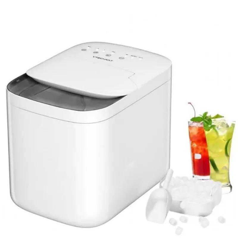 Maquina De Gelo Ate 14 Kg Em 24h Portatil, Cor Branca, 110v, Vtechvat, Branco