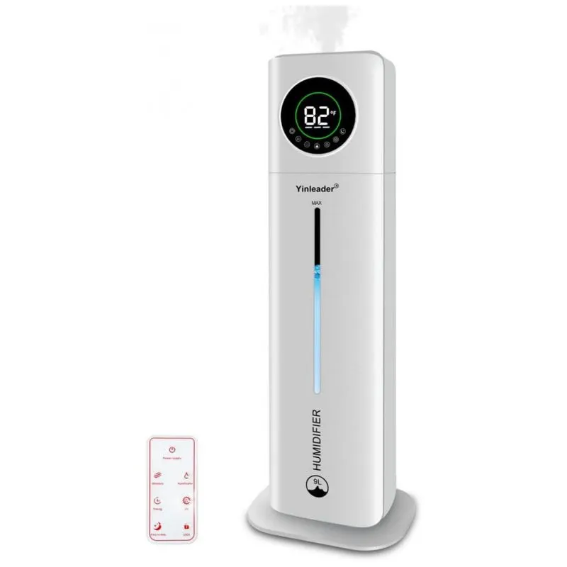 Umidificador Ultrassonico Portatil Yinleader 9 Litros Ate 60h, 110v, Branco
