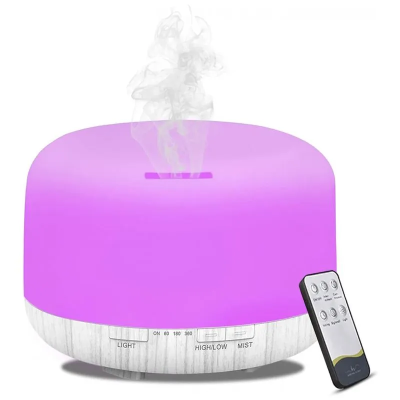 Umidificador Portatil Movoyee 500ml Ate 8h Com Controle Remoto, 110v, Branco E Rosa