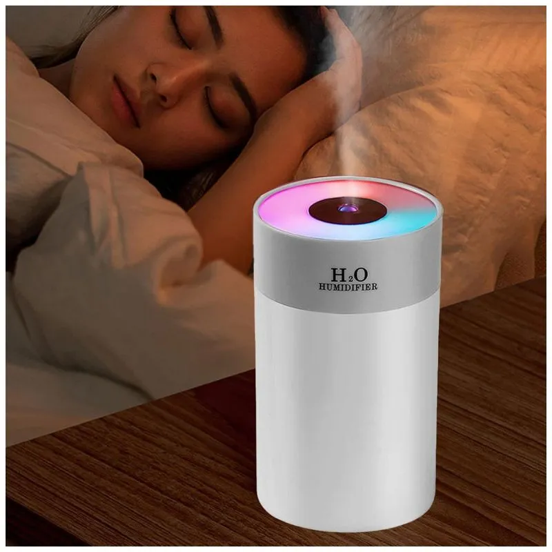 Umidificador Portatil Gbsell Com Luzes Led E Carregamento Usb, Branco