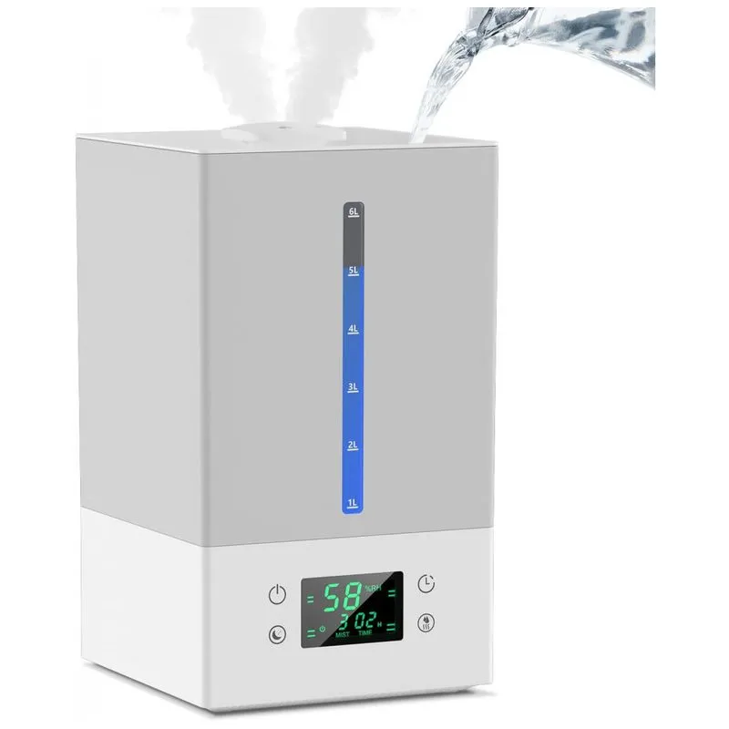 Umidificador Ultrassonico Portatil Woaedmby 6 Litros Ate 50h E Giratorio Em 360 , 110v, Preto