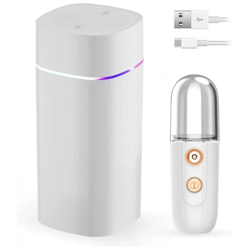 Umidificador Portatil Btricl 600ml Ate 24h, Super Silencioso, Branco