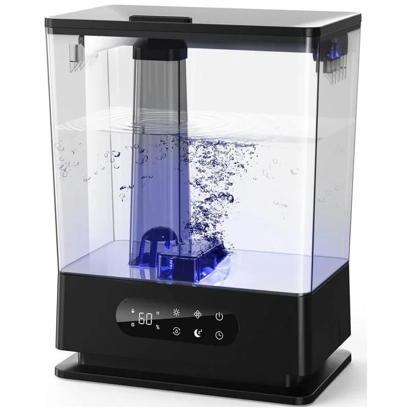 Umidificador Ultrassonico Portatil Tabyik 6,5l Com Temporizador E Visor Digital, Preto
