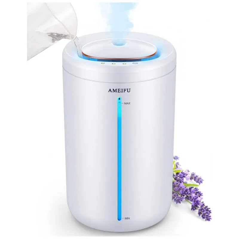 Umidificador Portatil Ameifu 4,5l Ate 40h Com Desligamento Automatico E 3 Niveis De Nevoa, Branco