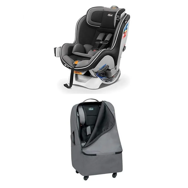 Cadeira De Bebe Para Carro Chicco Nextfit Zip Com Capa Para Viagem, Preta E Cinza