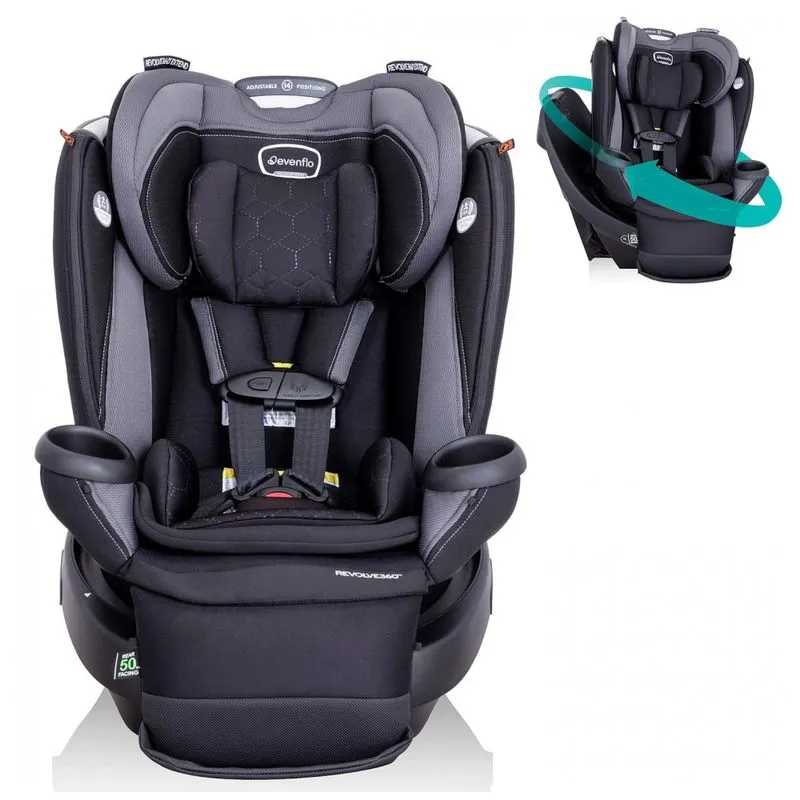 Cadeira De Bebe Para Carro Evenflo Com Base Rotativa Revolve360, Preta