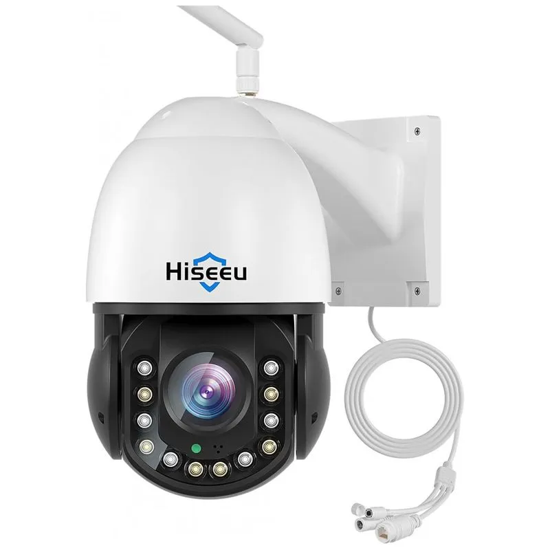 Camera De Seguranca Hiseeu Com 30x De Zoom Motorizado E Deteccao De Pessoas