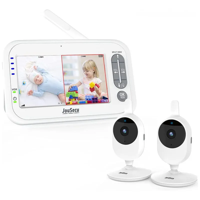 Baba Eletronica Jousecu Com Monitor Lcd 2 Cameras, Visao Noturna, Deteccao De Choro E Audio De 2 Vias