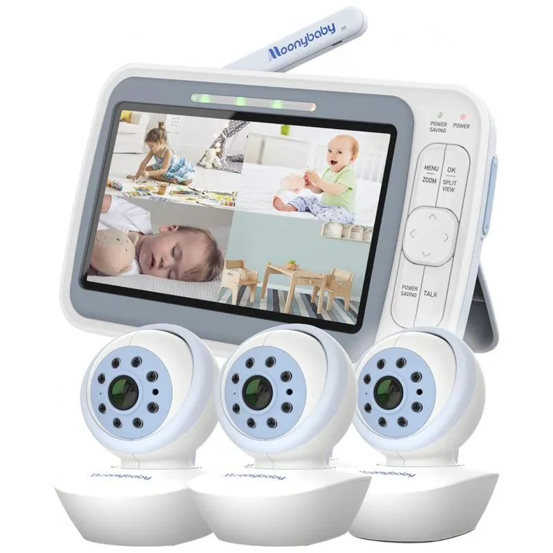 Baba Eletronica Moonybaby Com 3 Cameras 720p Hd E Bateria De Longa Direcao