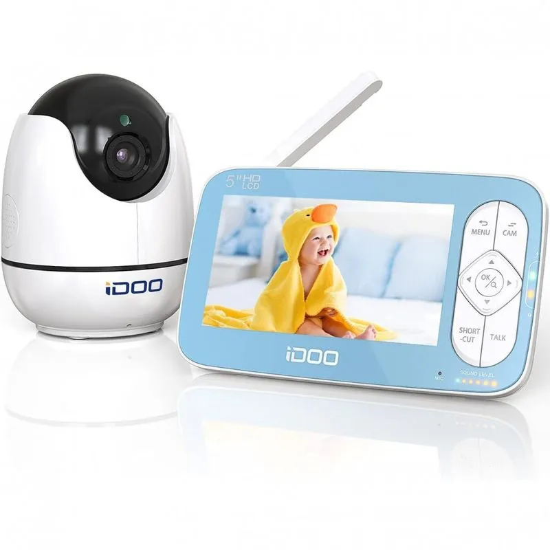 Babá Eletrônica Idoo Com Câmera Hd 720p, Áudio E Visão Noturna