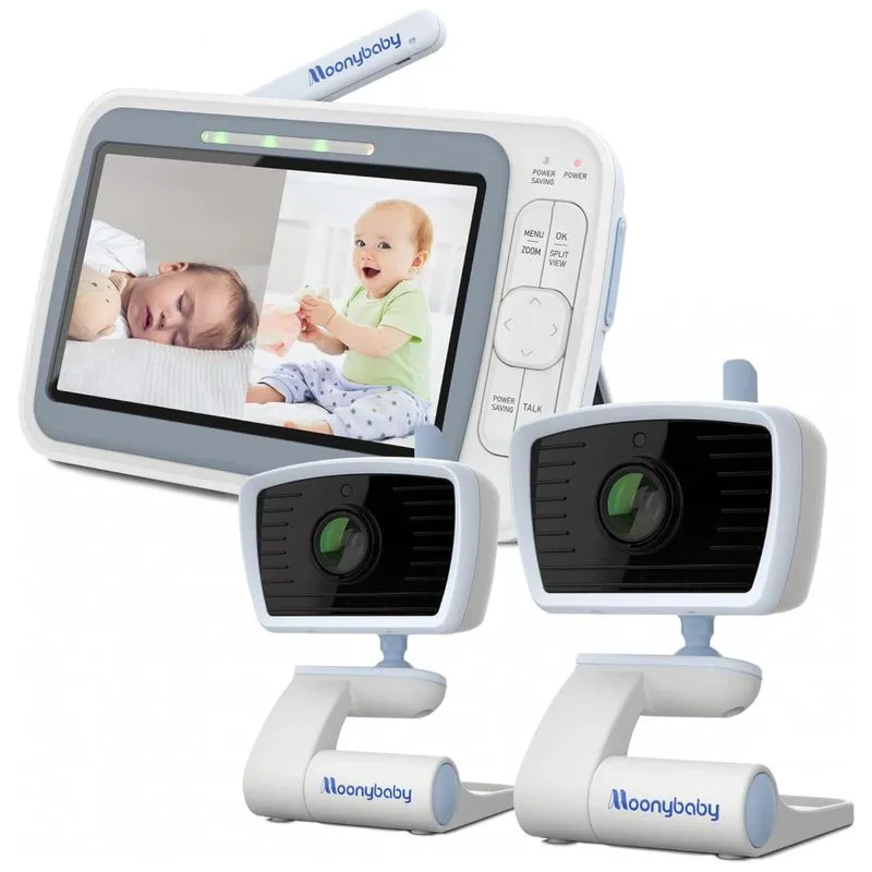 Baba Eletronica Moonybaby Com 2 Cameras Hd 720p Alcance 300 Metros Sem Wi Fi