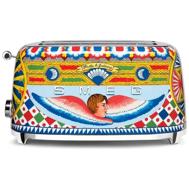Torradeira Eletrica De 4 Fatias Dolce And Gabbana Smeg Em Aco Inoxidavel, 110v