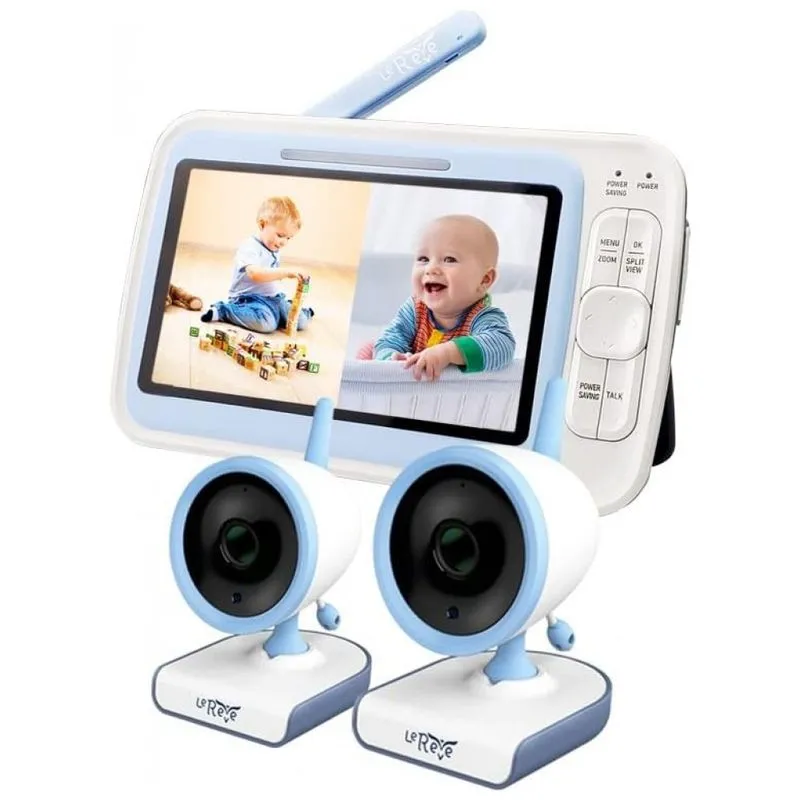 Baba Eletronica Lereve Com Tela Hd, 2 Cameras, Redutor De Ruido E Detector De Choro